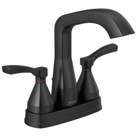 Delta 3-hole 4" installation Hole Centerset Lavatory Faucet, Matte Black 25776-BLMPU-DST